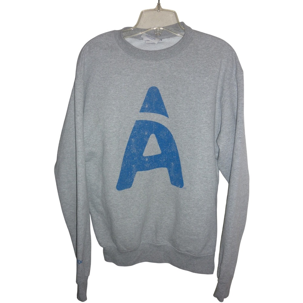 Champion Mens Sweatshirt Gray Athletic Crewneck‎ Pullover Large 'A' Logo Medium